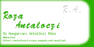 roza antaloczi business card